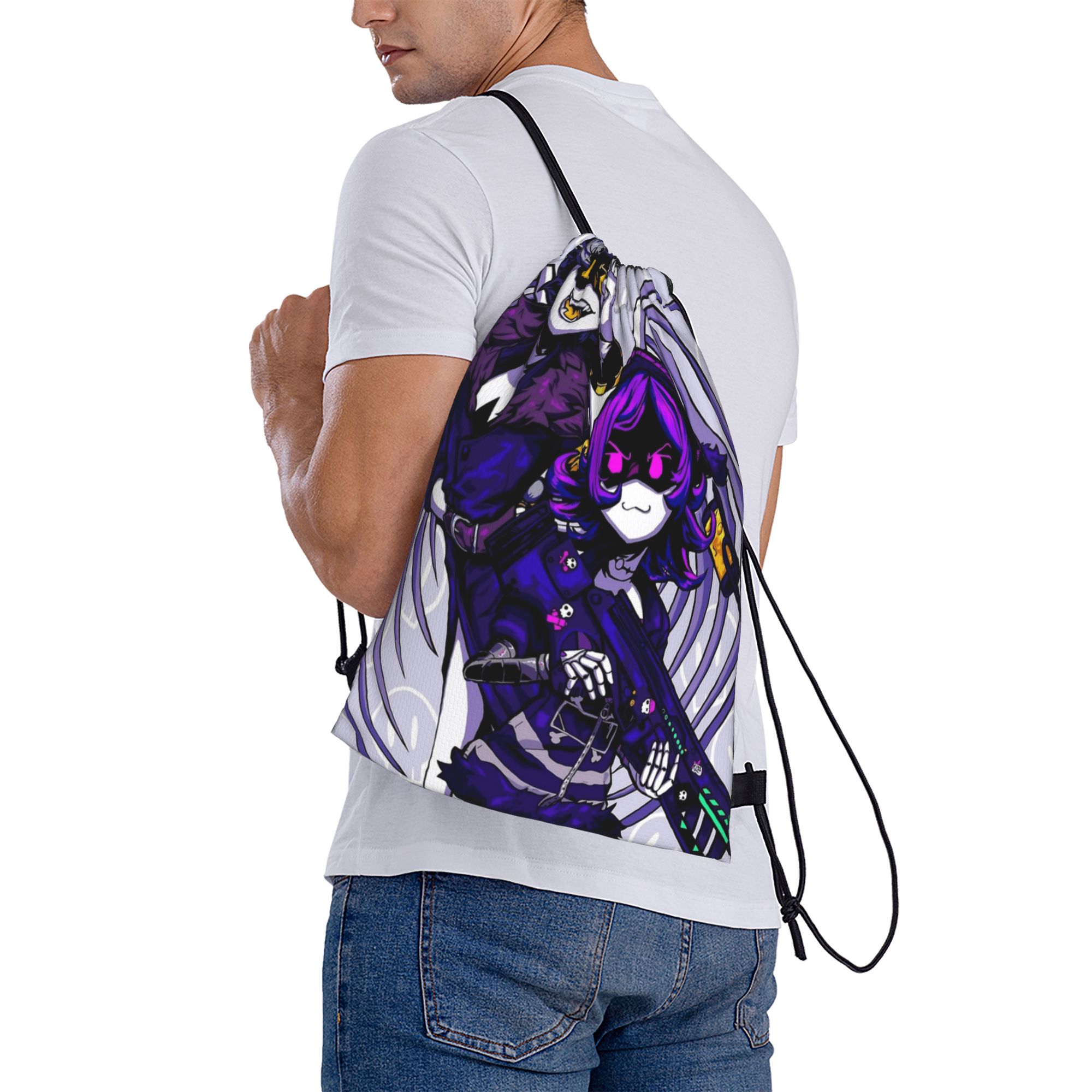 Drone Backpack - Murder Drones Anime Drawstring Bag 재미있는