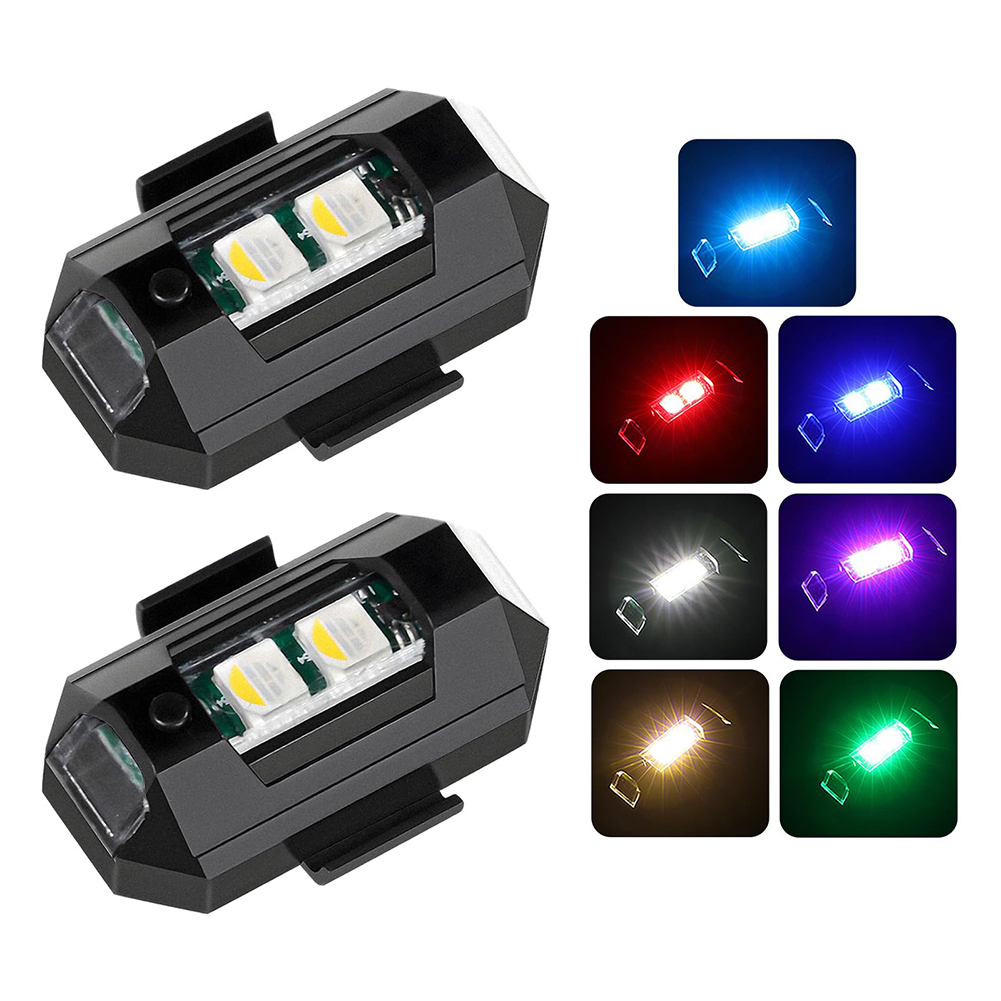 Drone Beacon Light - 2PCS 미니 LED 스트로브 조명 장식,