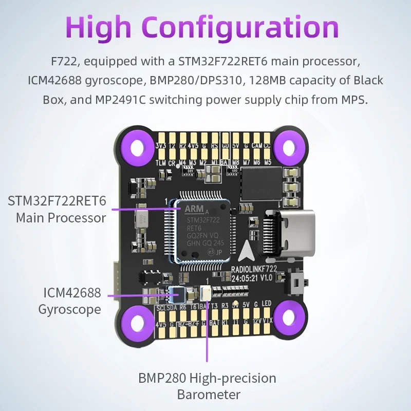 RoRusRadiolink F722 비행 컨트롤러 스택 - Betaflight Fc F7 리뷰 및 가격