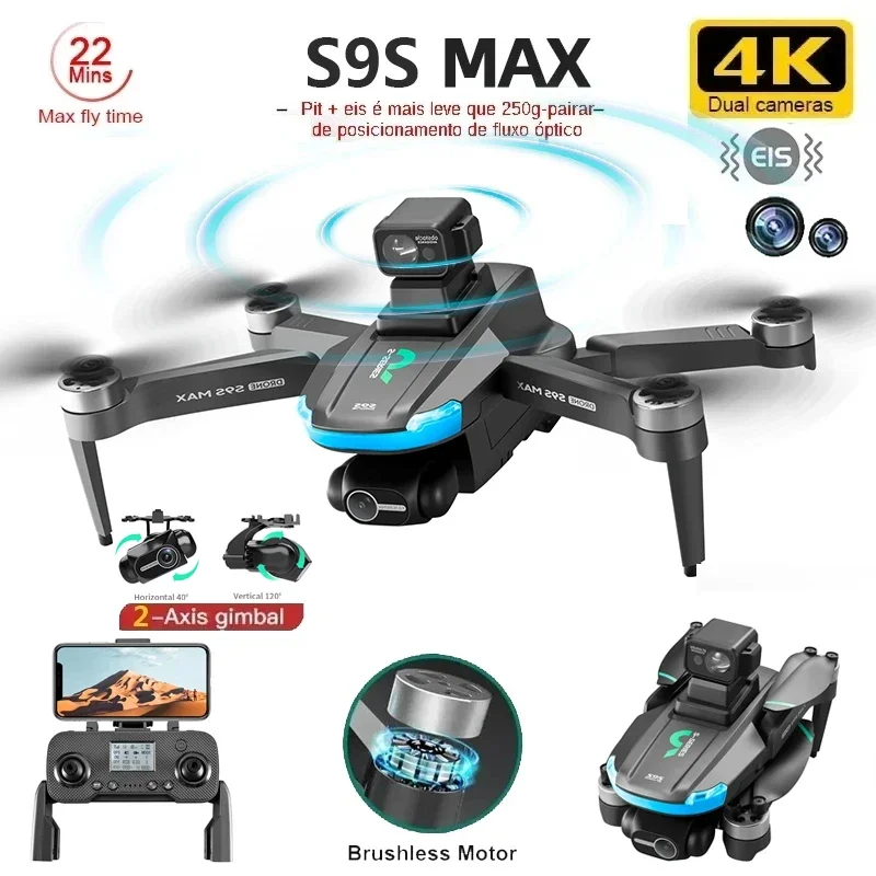새로운 S9S MAX 미니 드론 4K 2축 PTZ HD - Drone Remote Controller Lanyard 리뷰 및 가격